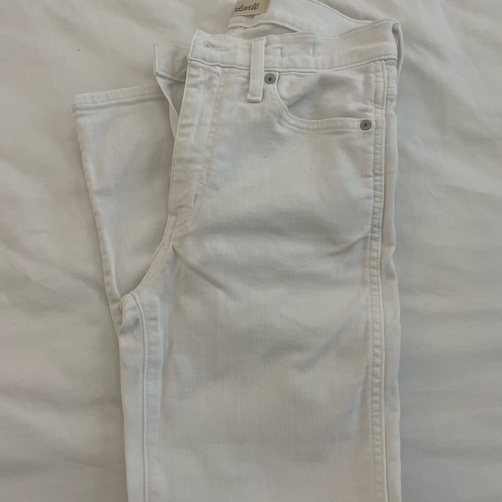 Madewell Stovepipe White Jeans